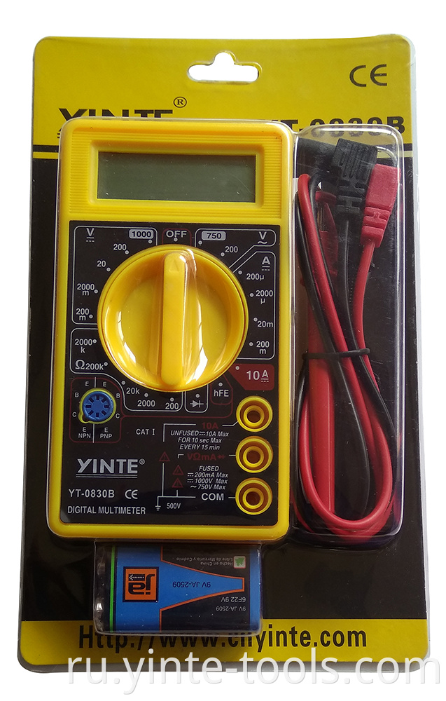 MULTIMETER WITH BUZZER TEMPERATURE